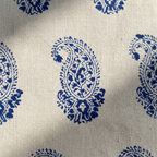 Blue & White Paisley Hand Block Print Cotton Bedspread – Cobalt