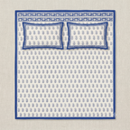 Blue & White Paisley Hand Block Print Cotton Bedspread – Cobalt