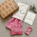 Rose Pink Floral Hand Block Print Cotton Sarong – Rosa