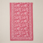 Rose Pink Floral Hand Block Print Cotton Sarong – Rosa