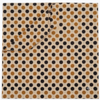 Bagru Daboo Block Print Cotton Fabric – Gold & Black Polka Dot