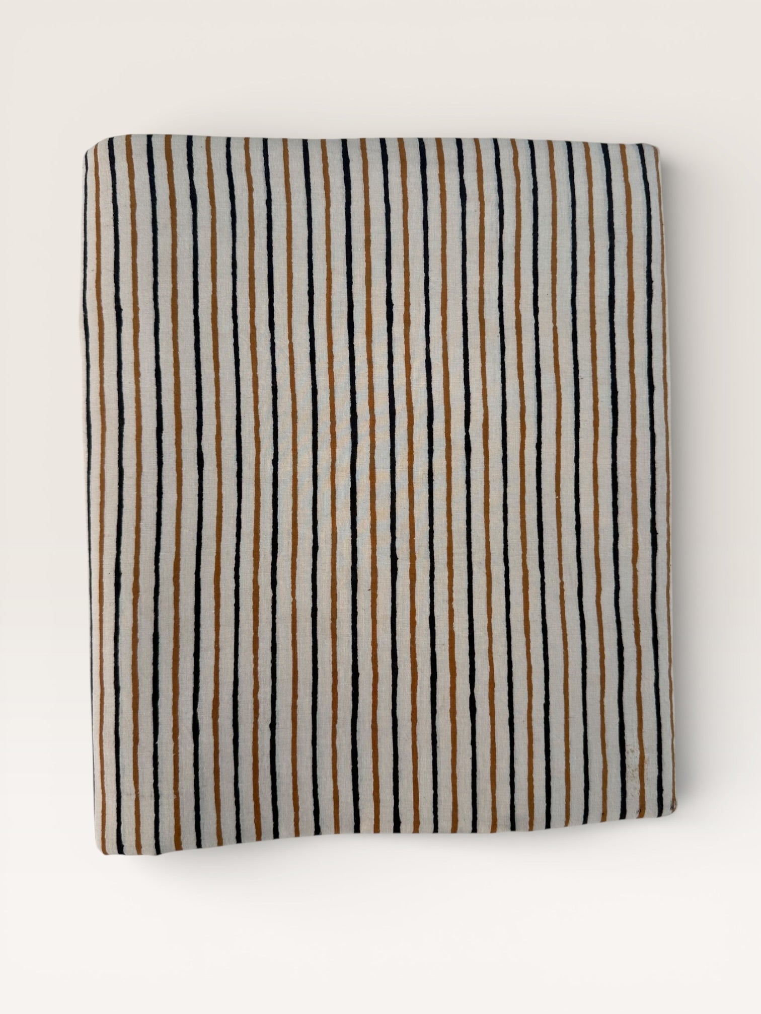 Bagru Daboo Block Print Cotton Fabric – Stripe