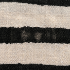 Bagru Daboo Block Print Cotton Fabric – Black & Cream Stripe