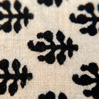 Bagru Daboo Block Print Cotton Fabric – Ivory & Black Buti