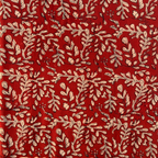 Bagru Daboo Block Print Cotton Fabric – Madder Red Vine