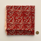 Bagru Daboo Block Print Cotton Fabric – Madder Red Vine