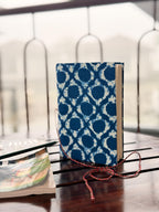 Handmade Indigo Block Print Diary | Handcrafted Fabric Journal | Artisan Notebook for Writing, Sketching & Gifting