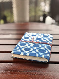 Handmade Indigo Block Print Diary | Handcrafted Fabric Journal | Artisan Notebook for Writing, Sketching & Gifting