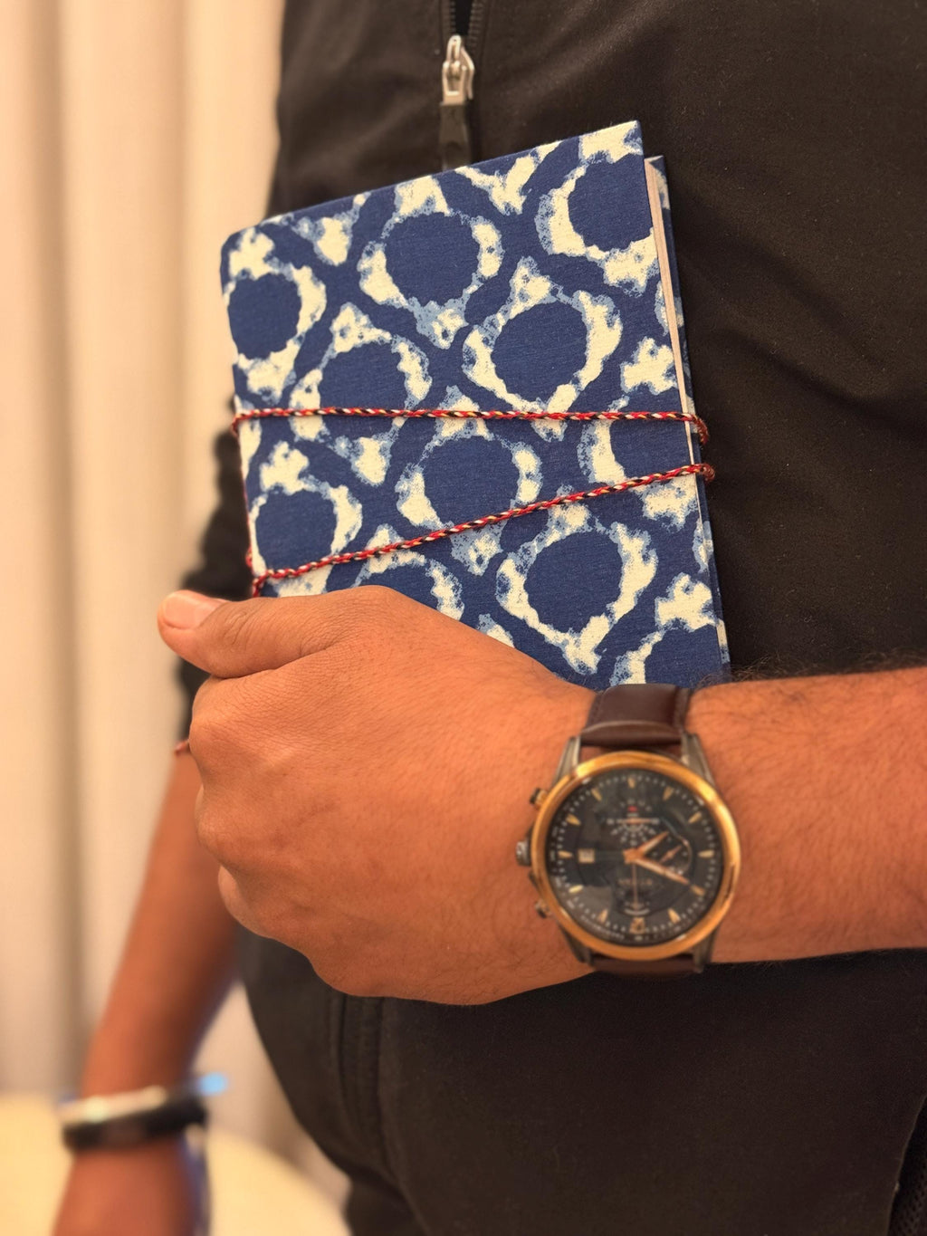 Handmade Indigo Block Print Diary | Handcrafted Fabric Journal | Artisan Notebook for Writing, Sketching & Gifting