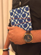 Handmade Indigo Block Print Diary | Handcrafted Fabric Journal | Artisan Notebook for Writing, Sketching & Gifting