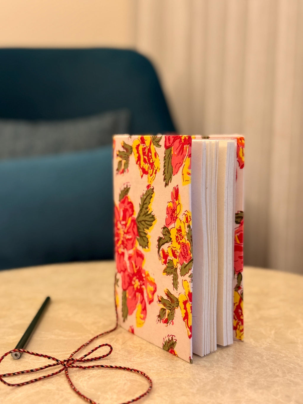 Hand Block Print Handmade Paper Diary, Handmade Journal Notebook, Artisan Writing Journal, Sustainable Gift