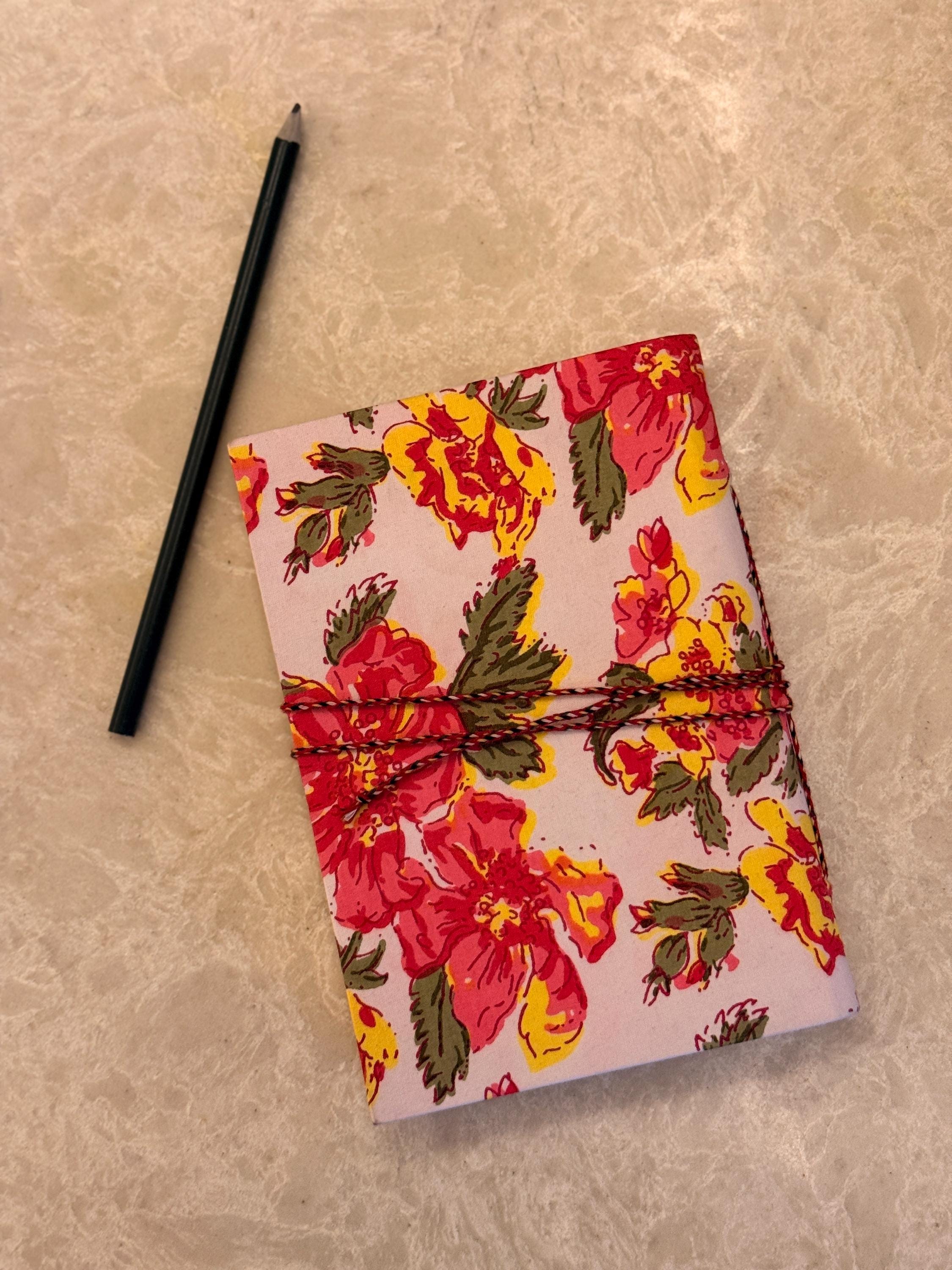 Hand Block Print Handmade Paper Diary, Handmade Journal Notebook, Artisan Writing Journal, Sustainable Gift