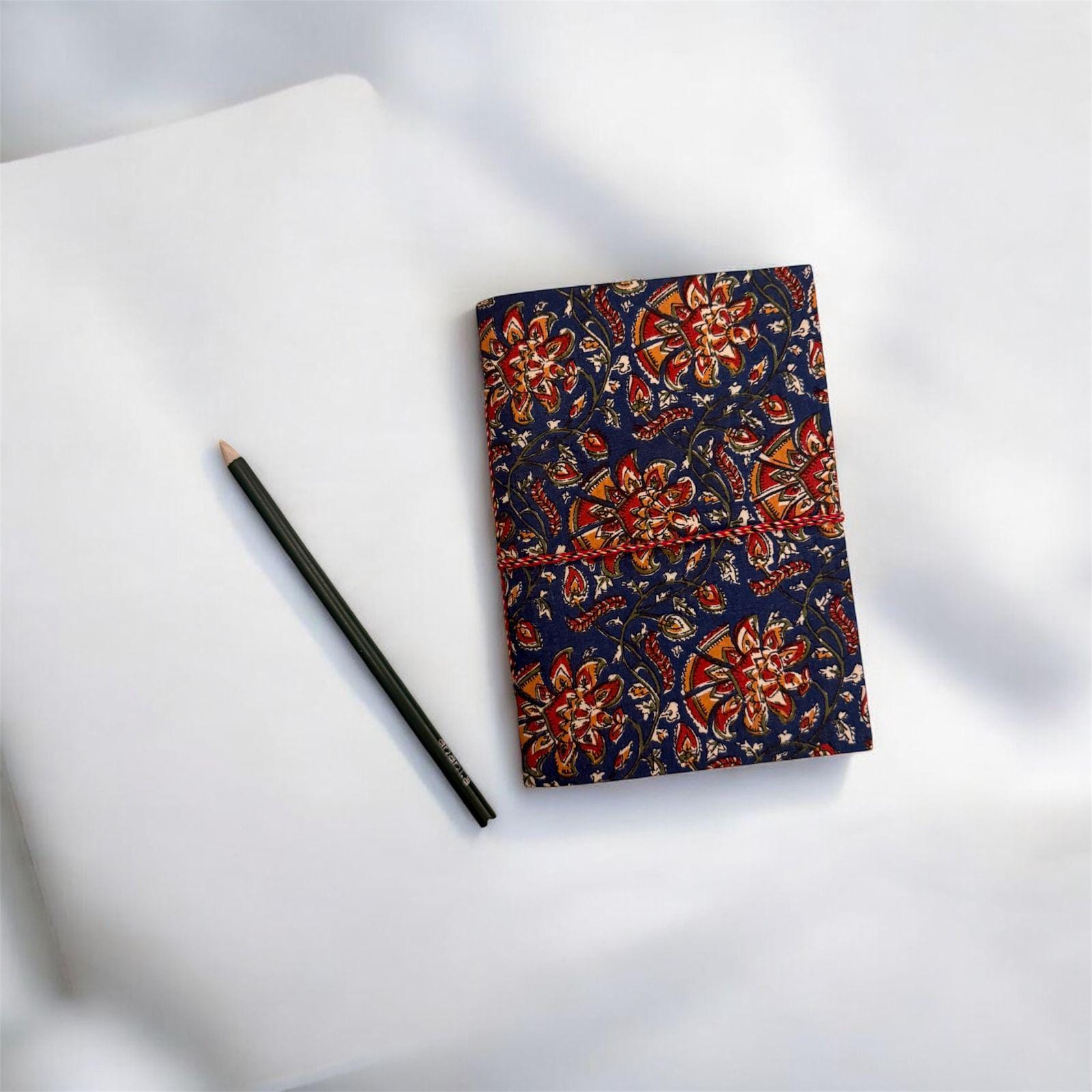 Hand Block Print Handmade Paper Diary, Handmade Journal Notebook, Artisan Writing Journal, Sustainable Gift