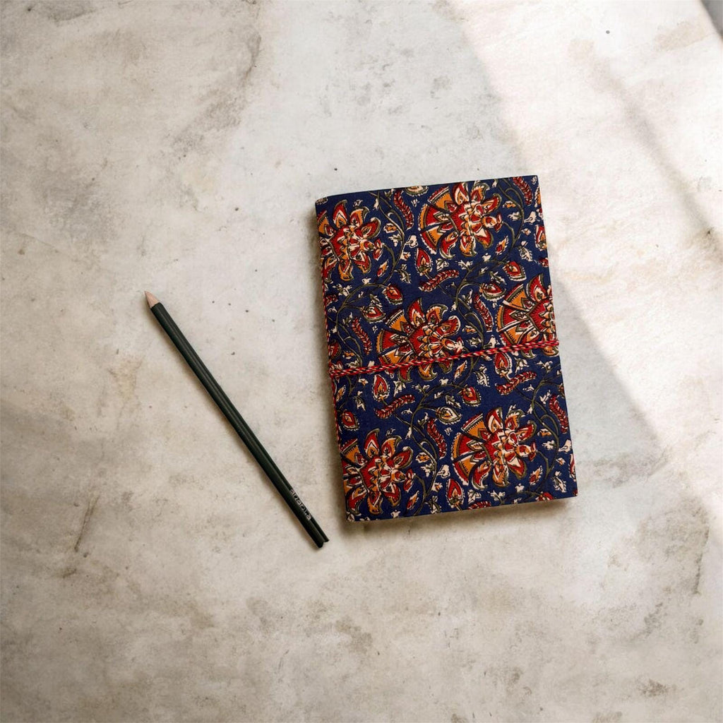 Hand Block Print Handmade Paper Diary, Handmade Journal Notebook, Artisan Writing Journal, Sustainable Gift