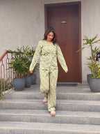 Hand Block Print Cotton Coord Set, Matching Top and Pants Outfit, Handmade Lounge Wear, Boho Summer Set
