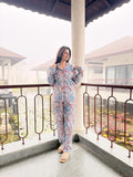 Hand Block Print Cotton Coord Set, Matching Top and Pants Outfit, Handmade Lounge Wear, Boho Summer Set