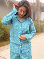 Hand Block Print Cotton Coord Set, Matching Top and Pants Set, Handmade Loungewear Set, Comfortable Summer Outfit