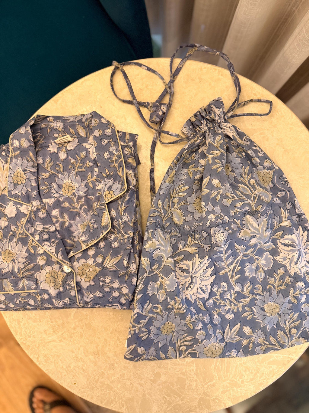 Hand Block Print Cotton Coord Set, Matching Top and Pants Set, Handmade Loungewear Set, Comfortable Summer Outfit
