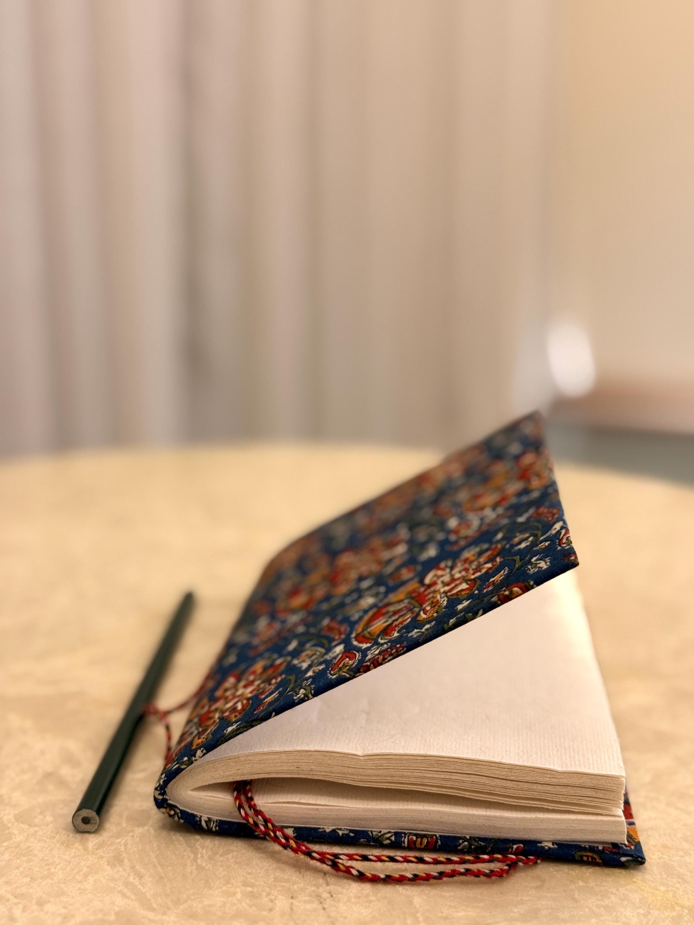 Hand Block Print Handmade Paper Diary, Handmade Journal Notebook, Artisan Writing Journal, Sustainable Gift