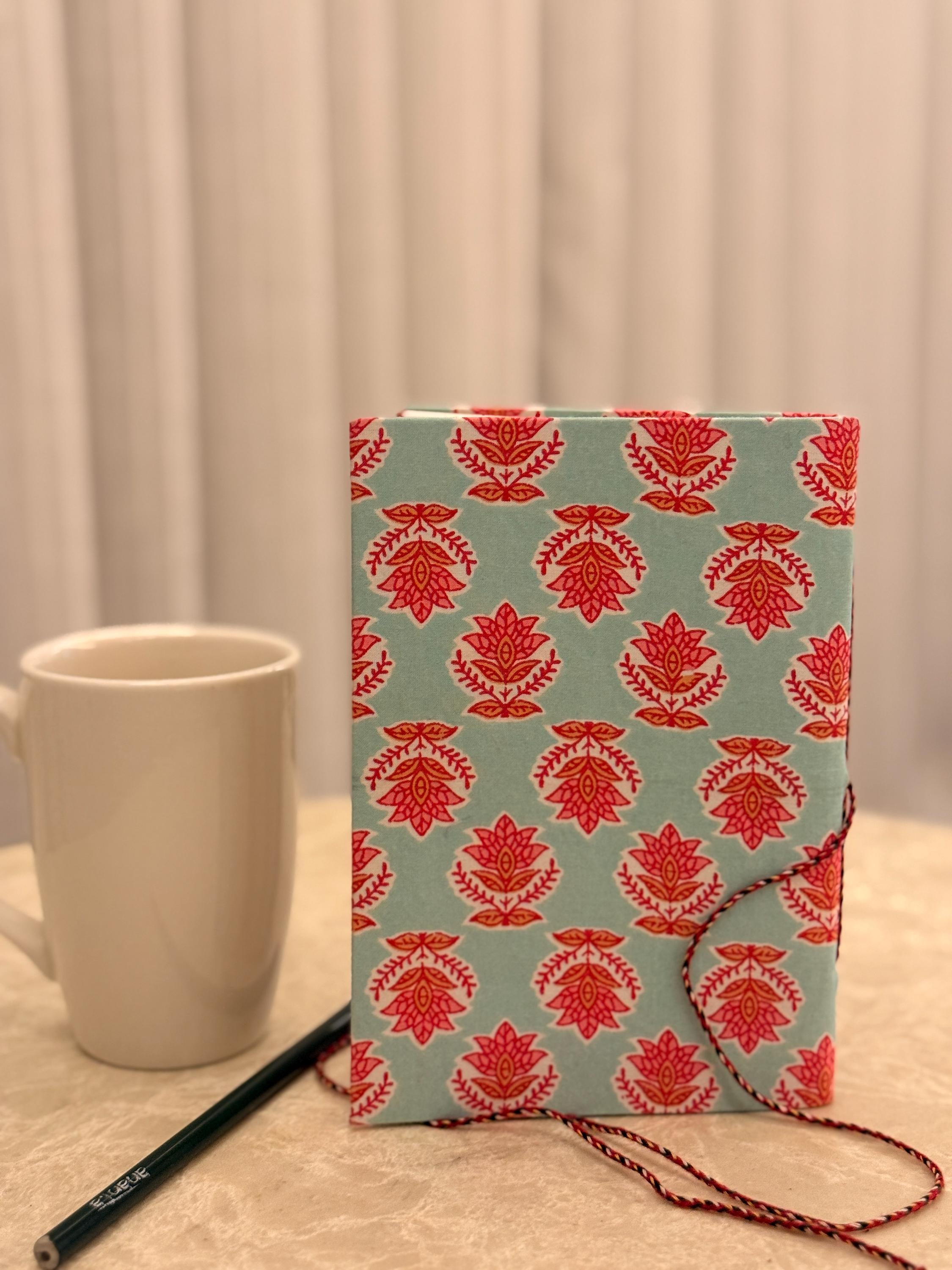 Hand Block Print Handmade Paper Diary, Handmade Journal Notebook, Artisan Writing Journal, Sustainable Gift