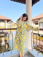 Hand Block Print Cotton Bathrobe, Natural Dye Kimono Robe, Lightweight Spa Robe, Handmade Gift for Her or Him