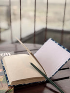 Handmade Indigo Block Print Diary | Handcrafted Fabric Journal | Artisan Notebook for Writing, Sketching & Gifting