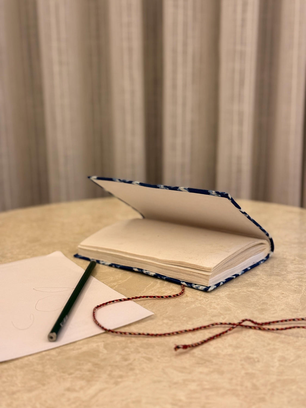 Handmade Indigo Block Print Diary | Handcrafted Fabric Journal | Artisan Notebook for Writing, Sketching & Gifting