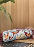 Hand Block Print Cotton Pencil Case, Handmade Zipper Pencil Bag, Stationery Pouch, Eco Friendly School Supplies Organizer