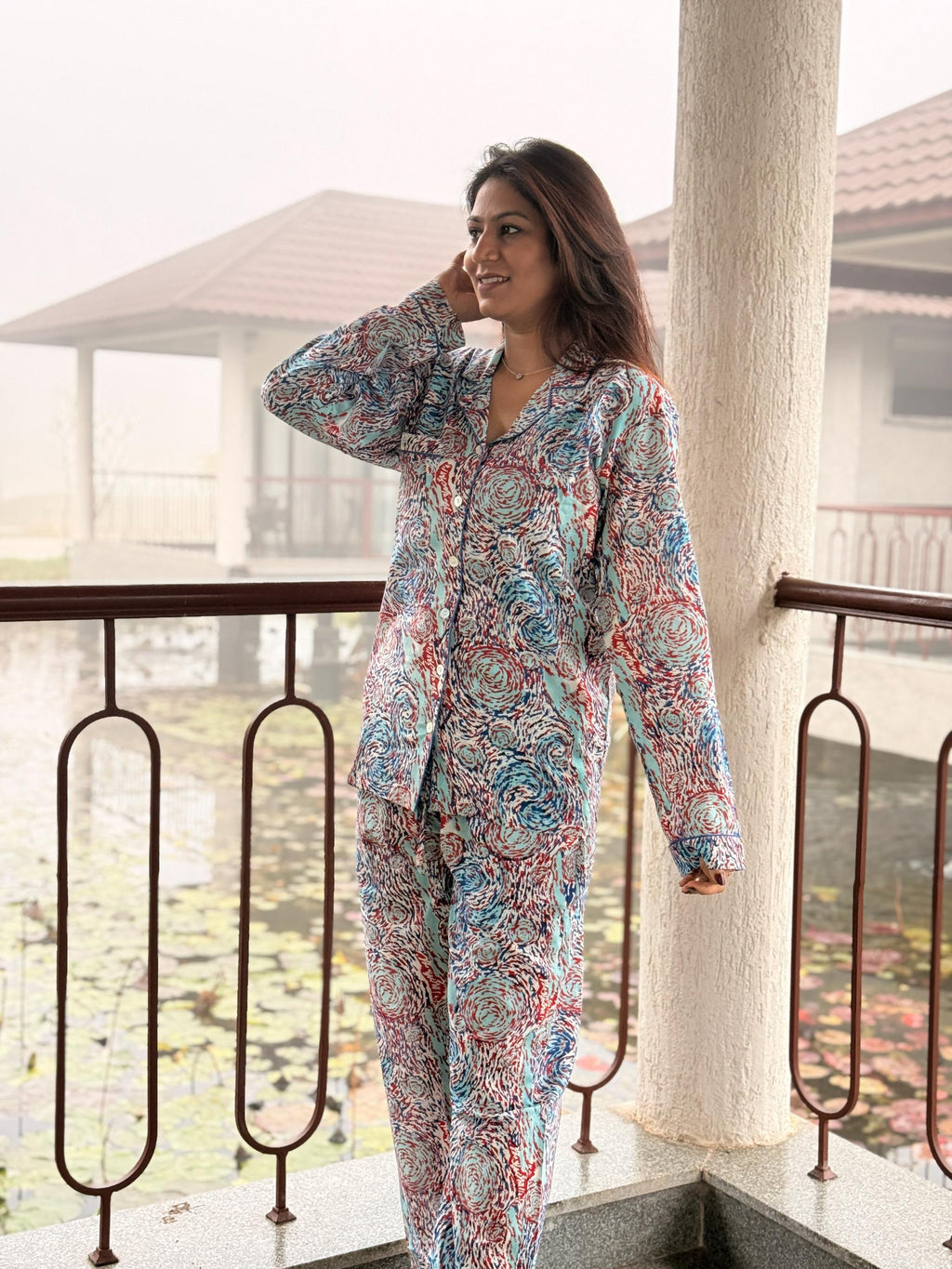 Hand Block Print Cotton Coord Set, Matching Top and Pants Outfit, Handmade Lounge Wear, Boho Summer Set