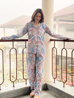 Hand Block Print Cotton Coord Set, Matching Top and Pants Outfit, Handmade Lounge Wear, Boho Summer Set