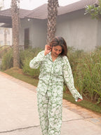 Hand Block Print Cotton Coord Set, Matching Top and Pants Set, Handmade Loungewear Set, Comfortable Summer Outfit