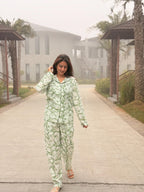 Hand Block Print Cotton Coord Set, Matching Top and Pants Set, Handmade Loungewear Set, Comfortable Summer Outfit