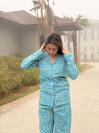 Hand Block Print Cotton Coord Set, Matching Top and Pants Set, Handmade Loungewear Set, Comfortable Summer Outfit