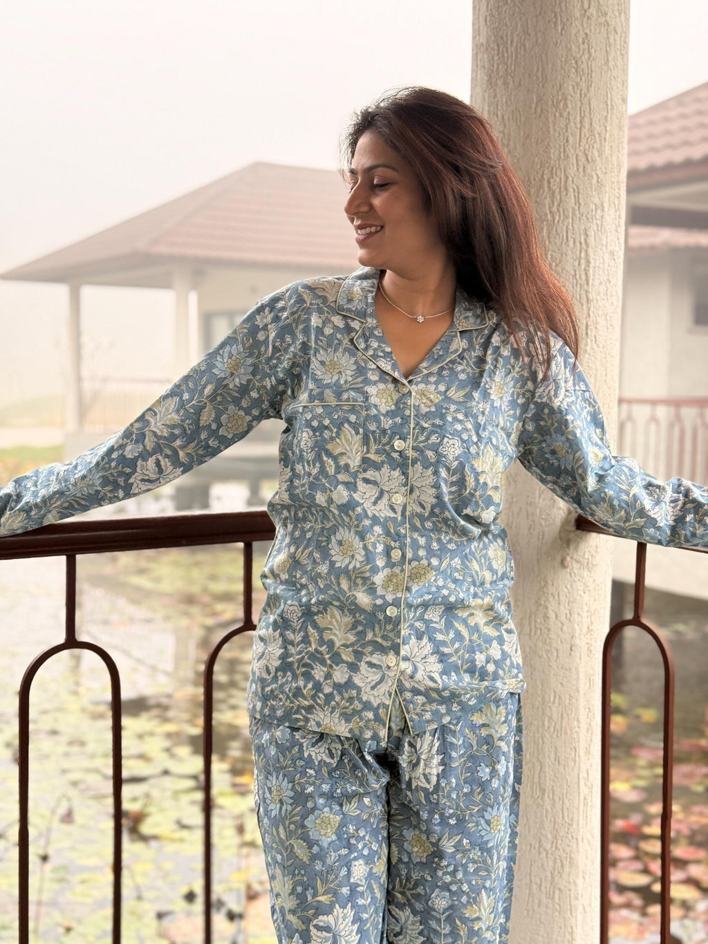 Hand Block Print Cotton Coord Set, Matching Top and Pants Set, Handmade Loungewear Set, Comfortable Summer Outfit