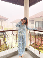 Hand Block Print Cotton Coord Set, Matching Top and Pants Set, Handmade Loungewear Set, Comfortable Summer Outfit