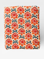 Hand Block Print Cotton Running Fabric, Natural Dye Fabric by the Yard, Handmade Indian Textile, Sewing Craft Fabric