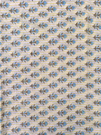 Hand Block Print Cotton Running Fabric, Natural Dye Fabric by the Yard, Handmade Indian Textile, Sewing Craft Fabric