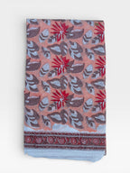 Hand Block Print Cotton Running Fabric, Natural Dye Fabric by the Yard, Handmade Indian Textile, Sewing Craft Fabric