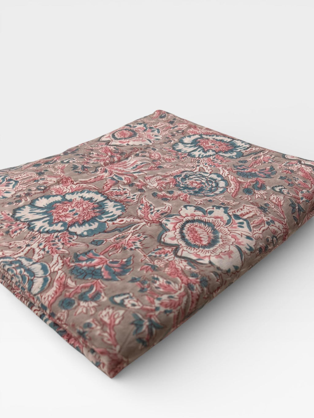Hand Block Print Cotton Running Fabric, Natural Dye Fabric by the Yard, Handmade Indian Textile, Sewing Craft Fabric