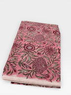 Hand Block Print Cotton Running Fabric, Natural Dye Fabric by the Yard, Handmade Indian Textile, Sewing Craft Fabric