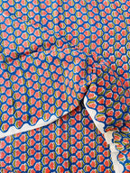 Hand Block Print Cotton Running Fabric, Natural Dye Fabric by the Yard, Handmade Indian Textile, Sewing Craft Fabric