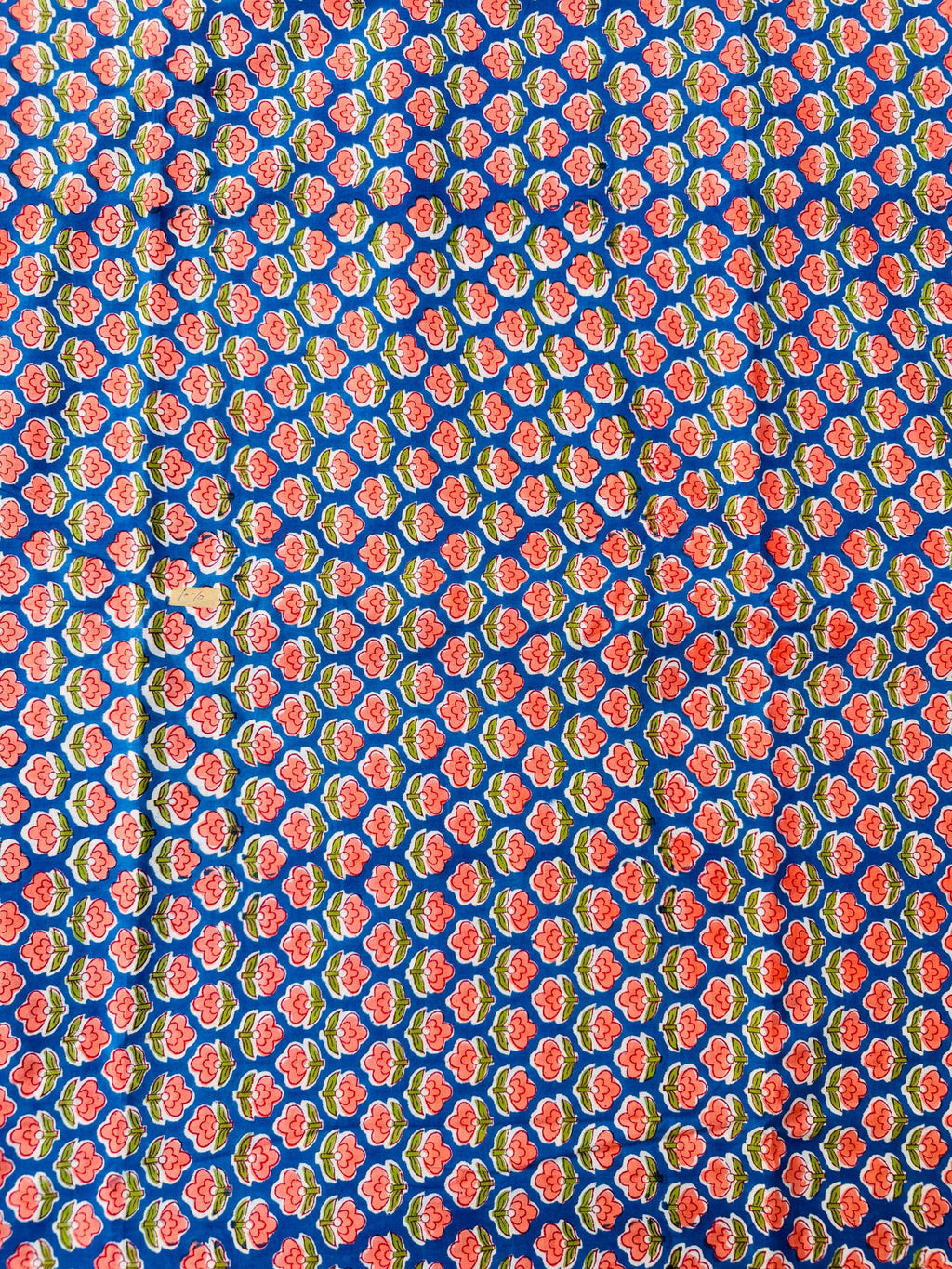 Hand Block Print Cotton Running Fabric, Natural Dye Fabric by the Yard, Handmade Indian Textile, Sewing Craft Fabric