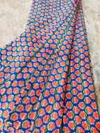 Hand Block Print Cotton Running Fabric, Natural Dye Fabric by the Yard, Handmade Indian Textile, Sewing Craft Fabric
