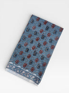 Hand Block Print Cotton Running Fabric, Natural Dye Fabric by the Yard, Handmade Indian Textile, Sewing Craft Fabric