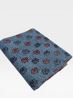 Hand Block Print Cotton Running Fabric, Natural Dye Fabric by the Yard, Handmade Indian Textile, Sewing Craft Fabric