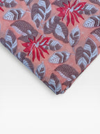 Hand Block Print Cotton Running Fabric, Natural Dye Fabric by the Yard, Handmade Indian Textile, Sewing Craft Fabric
