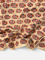 Hand Block Print Cotton Running Fabric, Natural Dye Fabric by the Yard, Handmade Indian Textile, Sewing Craft Fabric