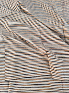 Bagru Hand Block Print Stripe Cotton Fabric – Natural Dye Mustard & Black Stripes – Minimalist Vegetable Dyed Fabric by Yard