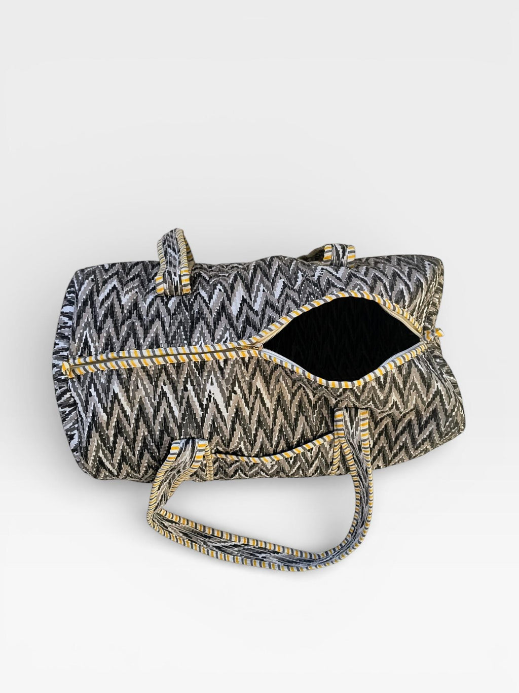 Block Print Quilted Duffle Bag, Handmade Cotton Weekender Bag, Indian Blockprint Travel Bag, Boho Overnight Bag, Gym Yoga Bag