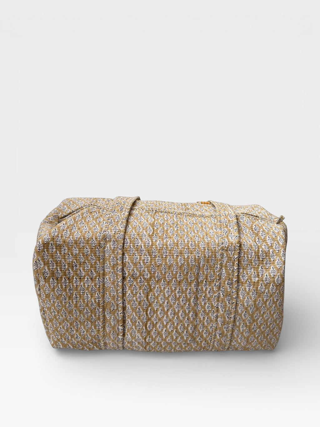 Hand Block Printed Cotton Duffle Bag – Floral Boho Travel Tote